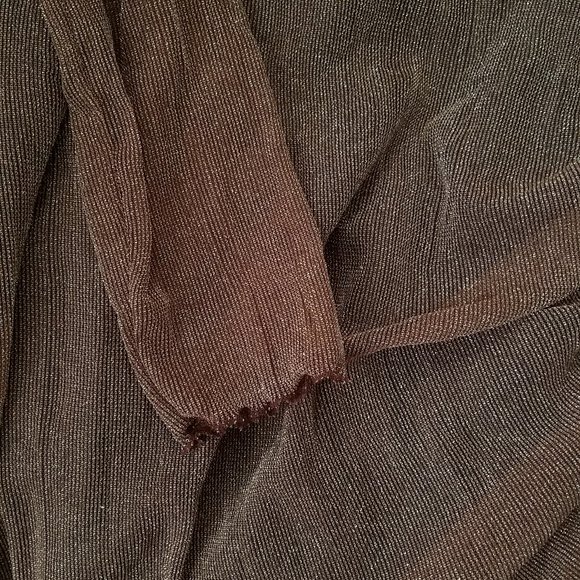 NWT PINK BROWN CONTRASTING SPARKLY MESH DRESS. - Picture 6 of 9